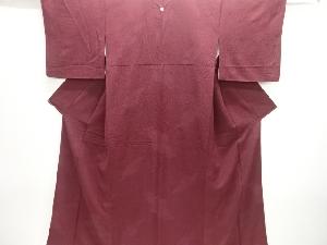 荒波模様織り出し一つ紋色無地着物